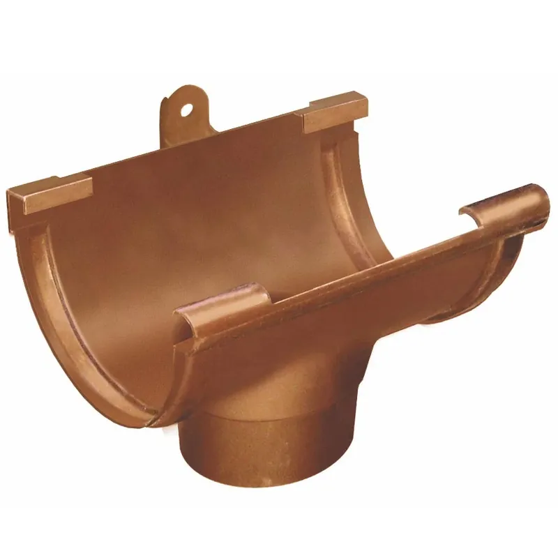 Gratis Retour Giunto con scarico estetico Bi-System per canale di gronda in PVC Cupraelite ramato First Giunto con scarico estetico Bi-System per canale di gronda in PVC Cupraelite ramato First Echome