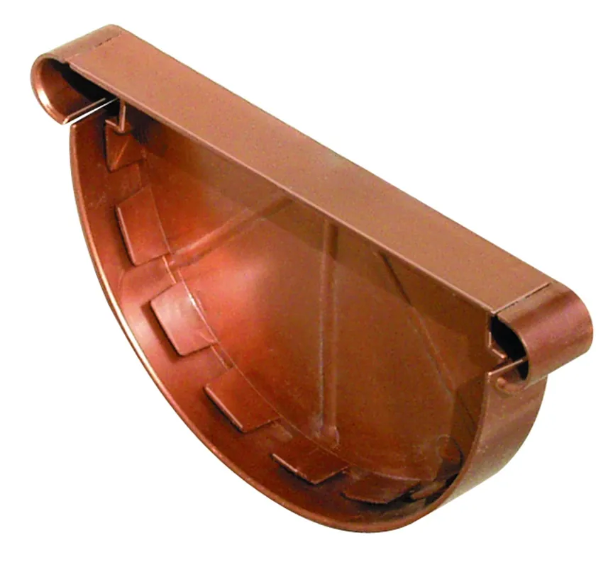 Testata unica da incollare per canale di gronda in PVC ramato First Testata unica da incollare per canale di gronda in PVC ramato First Echome Exclusieve Aanbieding