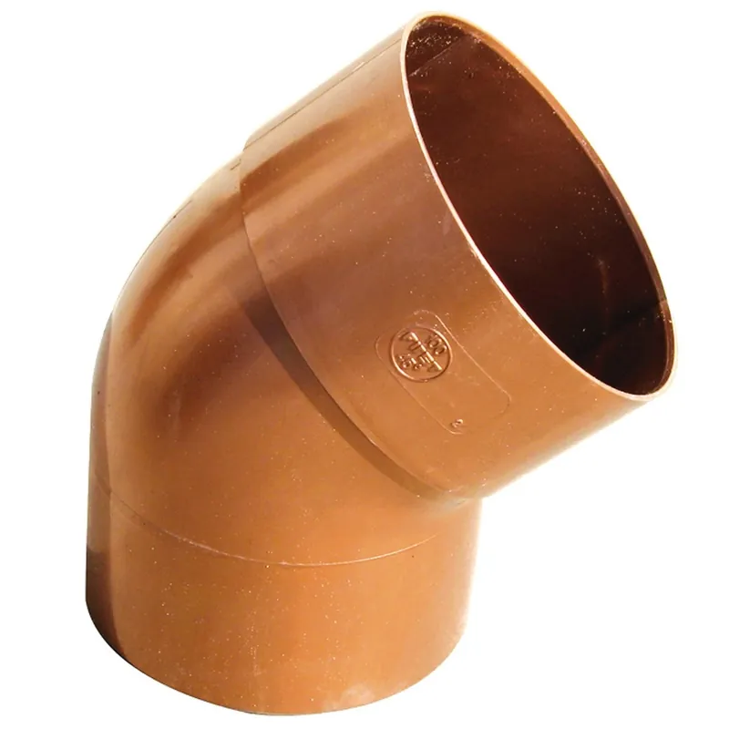 Koop Vandaag Curva tubo pluviale per gronde in PVC Cupraelite ramata First 45°