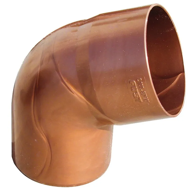 Gecertificeerd Curva tubo pluviale per gronde in PVC Cupraelite ramata First 45°