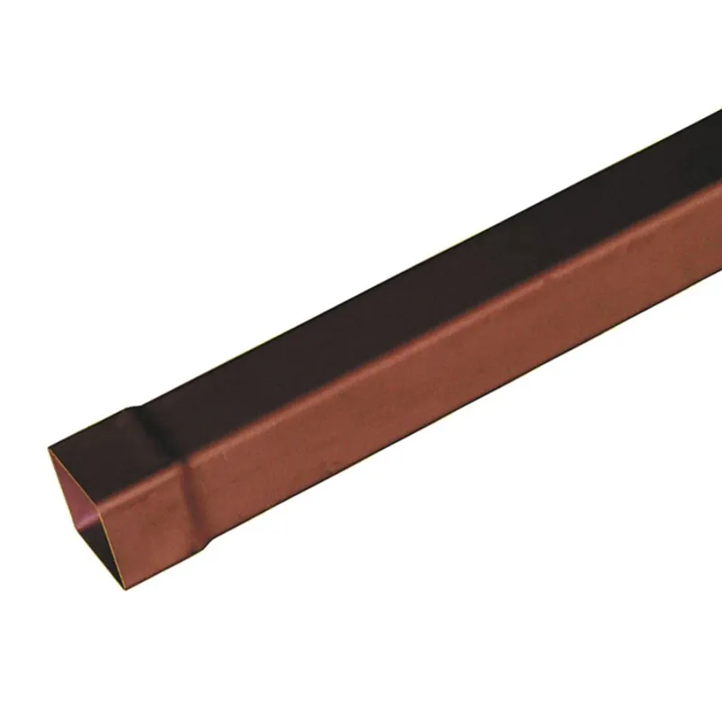Direct Verzonden Tubo pluviale quadro per gronda in PVC marrone First 100x100 mm