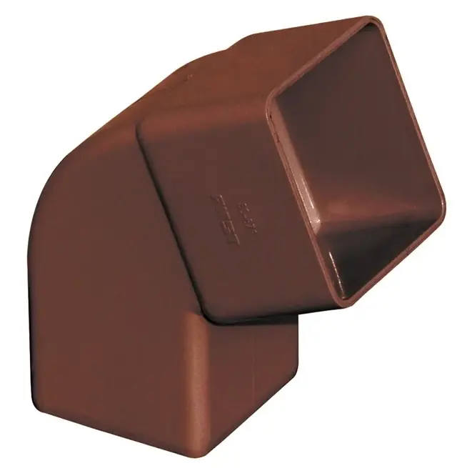 Curva quadra per tubo pluviale in PVC marrone First 67° Koopje