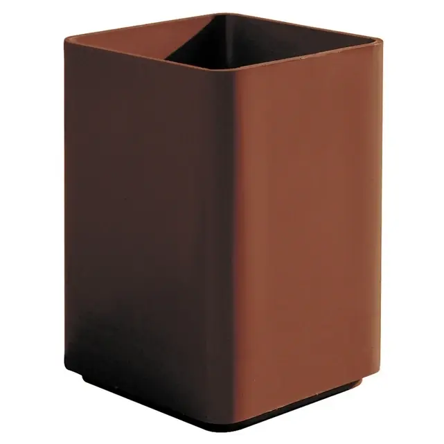 Manicotto di congiunzione quadro per tubo pluviale in PVC marrone First 100x100 mm Direct Verzonden