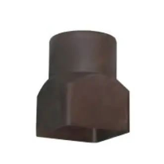 Raccordo passaggio quadro/tondo per tubi pluviali e gronde in PVC marrone First Quadro F 80x80 mm / Tondo M 80 mm Alleen Vandaag