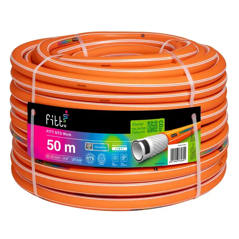 Tubo passaggio acqua arancio intenso per l‘edilizia a 6 strati maglia NTS Work Fitt Ø 3/4" x 25 mt Uitverkoop