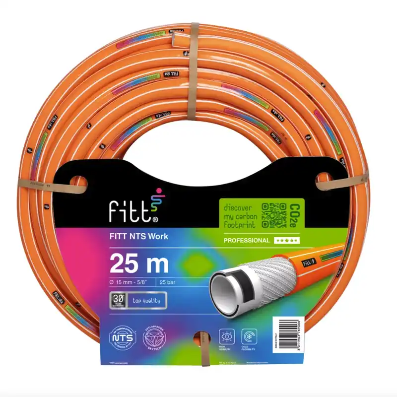 Tubo passaggio acqua arancio intenso per l‘edilizia a 6 strati maglia NTS Work Fitt Ø 3/4" x 25 mt Lage Kosten