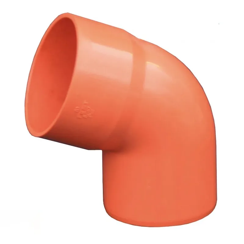 Gecertificeerd Curva 67°30′ in PVC per edilizia arancio ad incollaggio First Curva 67°30′ in PVC per edilizia arancio ad incollaggio First Echome