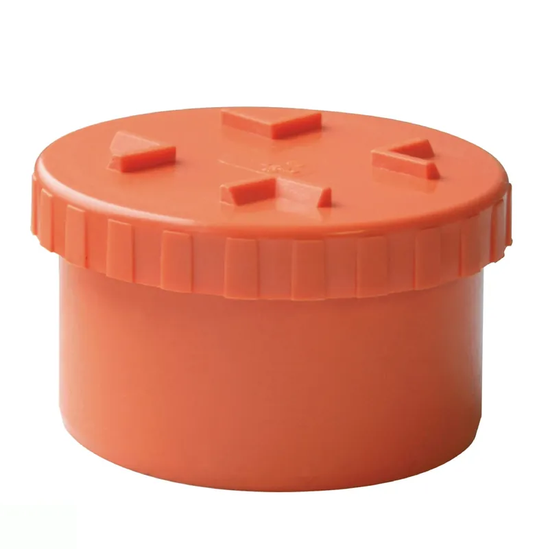 Actieprijs Tappo di ispezione a vite in PVC per edilizia arancio First Tappo di ispezione a vite in PVC per edilizia arancio First Echome