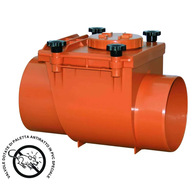 Valvola non ritorno incollaggio paletta PVC Ø100 Veilige Betaling