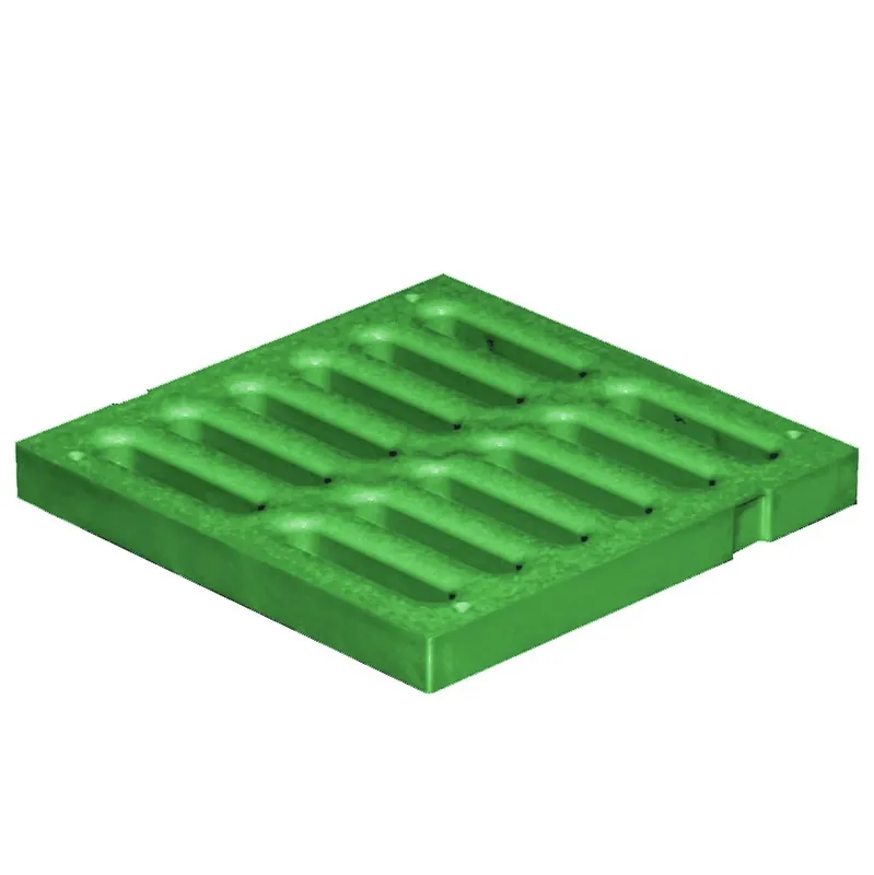Lage Prijs Griglia leggera pedonale grigio/verde pozzetto PVC First 200x200 mm