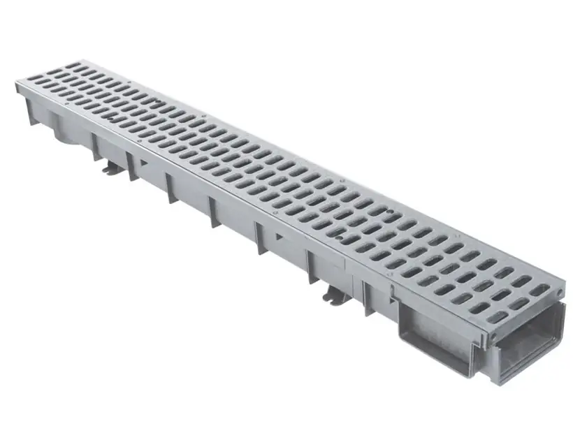 Must-Have Canale modulare di scolo acqua griglia zincata/polipropilene First 100x1000x100 mm