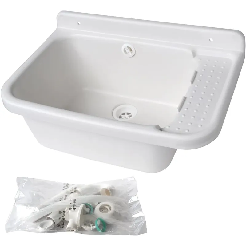 Betrouwbaar Pilozzo lavapanni bianco lucido resina 500x350x240 mm
