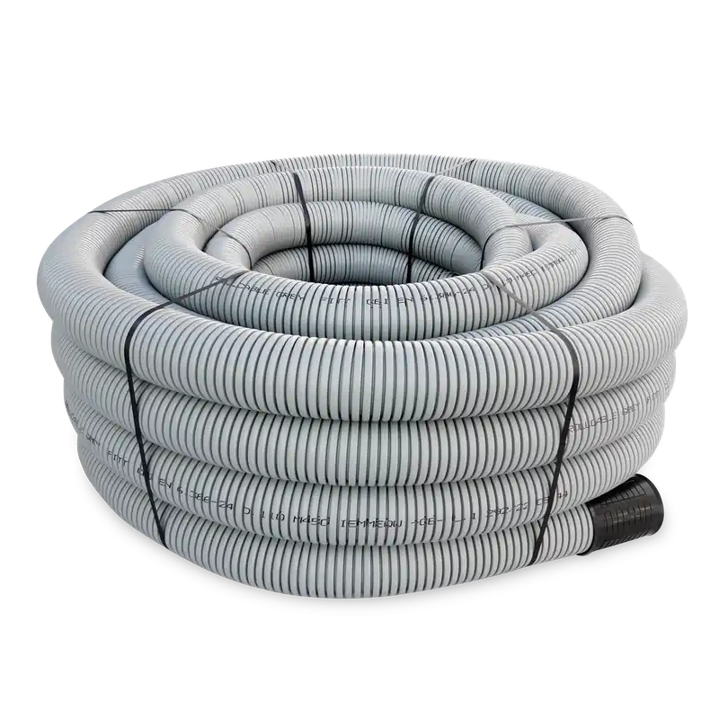 Alleen Vandaag Tubo corrugato in HDPE a doppia parete per cavidotto Rollcable Grey Fitt Tubo corrugato in HDPE a doppia parete per cavidotto Rollcable Grey Fitt Echome