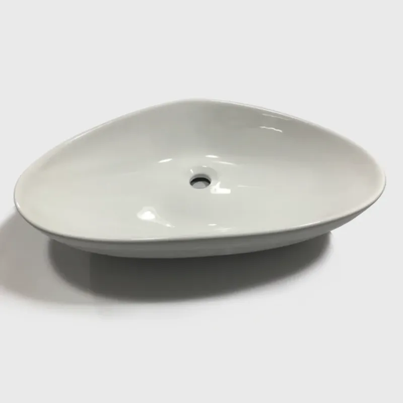 Gecertificeerd Lavabo bianco lucido appoggio triangolare ceramica Parker 585x390 mm