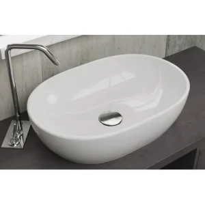 Gecertificeerd Lavabo bianco appoggio ovale ceramica Standard 012 Lavabo bianco appoggio ovale ceramica Standard 012 Echome