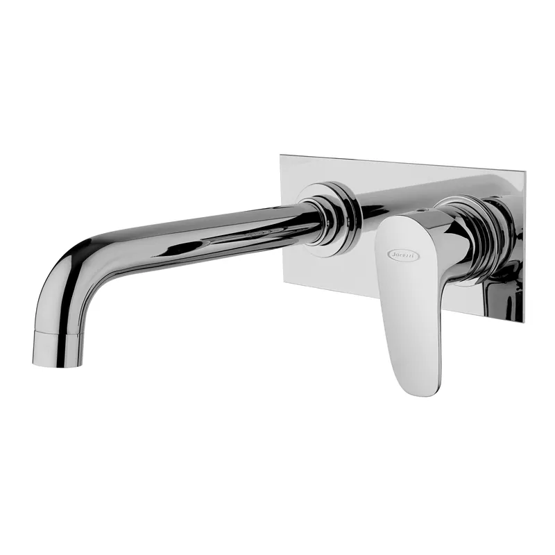 Miscelatore lavabo cromato con piastra per parete Sunny Jacuzzi Miscelatore lavabo cromato con piastra per parete Sunny Jacuzzi Echome Exclusieve Aanbieding
