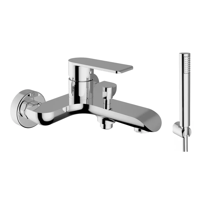 Miscelatore vasca cromato con doccetta XS Teorema Miscelatore vasca cromato con doccetta XS Teorema Echome Beperkte Voorraad