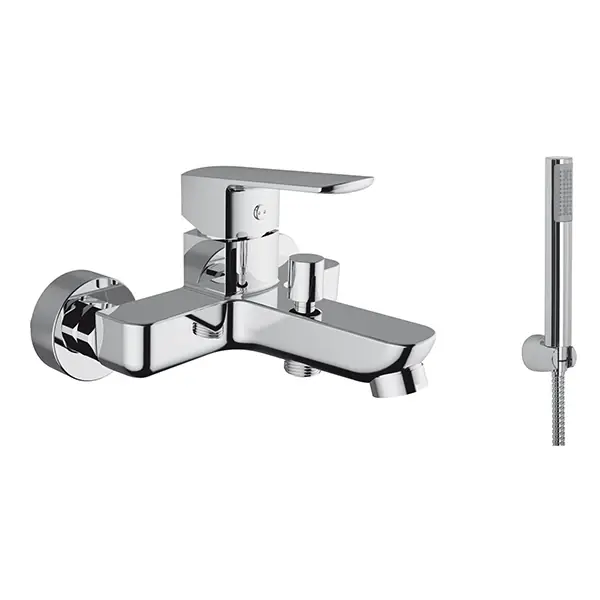 Populair Miscelatore vasca cromo con doccetta Edge Teorema Miscelatore vasca cromo con doccetta Edge Teorema Echome