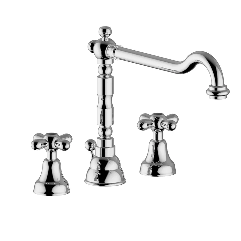 Batteria lavabo cromo 3 fori stile old Daisy Teorema Batteria lavabo cromo 3 fori stile old Daisy Teorema Echome Merkproduct