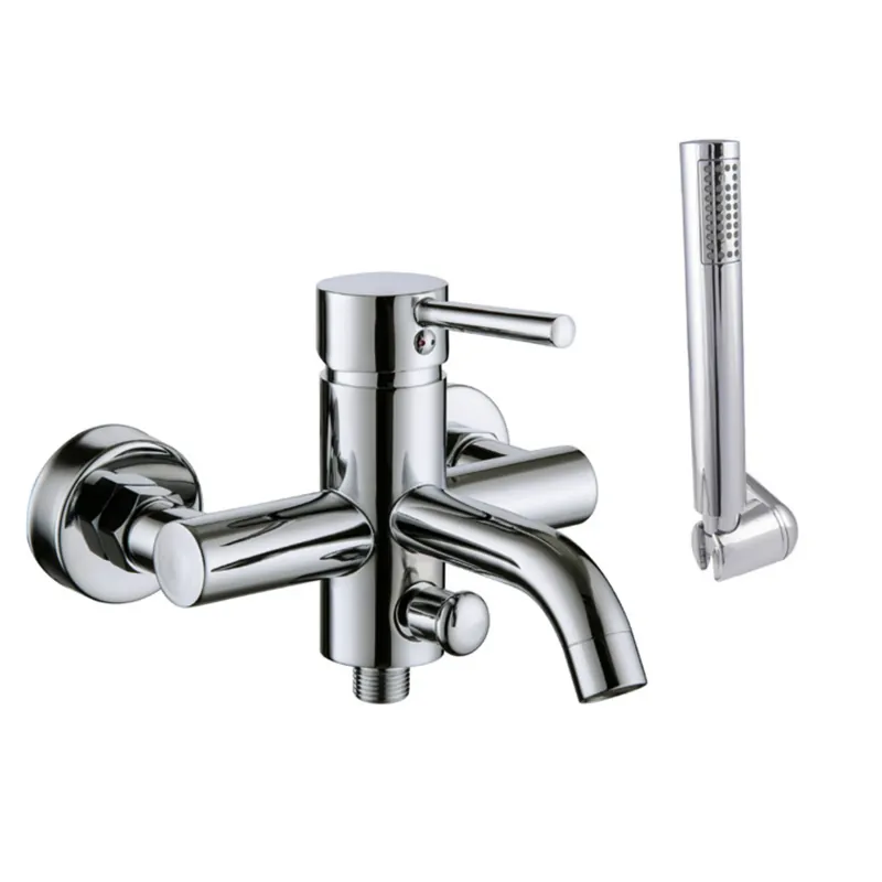 Miscelatore vasca monocomando cromato con doccetta Desy Miscelatore vasca monocomando cromato con doccetta Desy Echome Gereduceerde Prijs