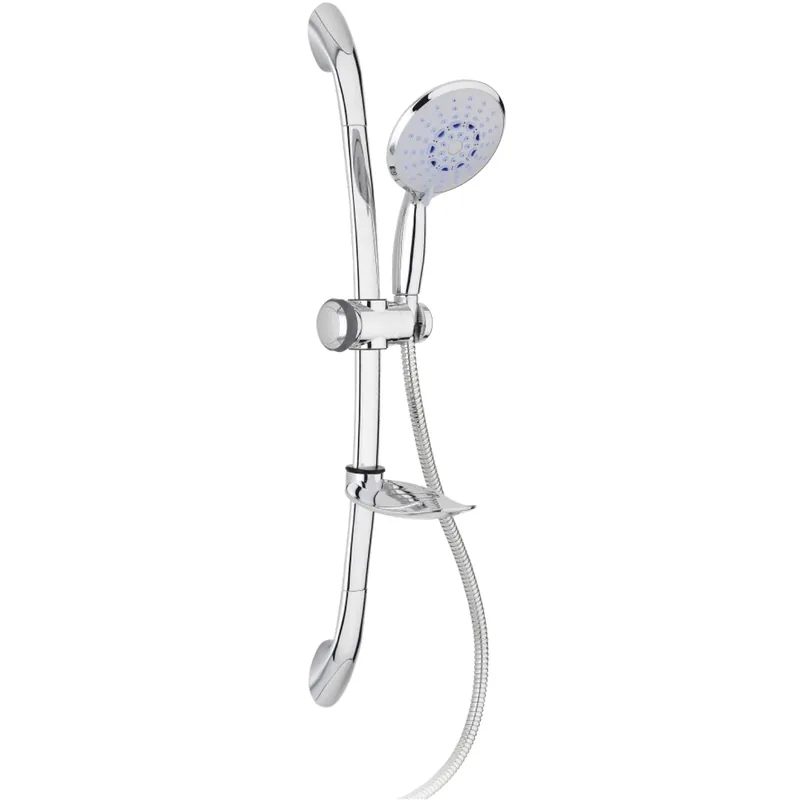 Tijdelijk Beschikbaar Saliscendi cromato con doccetta a 3 getti Moon Aqualine Metaform Saliscendi cromato con doccetta a 3 getti Moon Aqualine Metaform Echome
