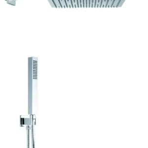 Kit doccia completo cromato quadrato De Borri Kit doccia completo cromato quadrato De Borri Echome Direct Verzonden