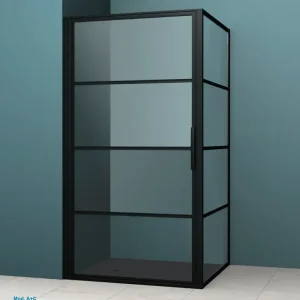 Fabrieksprijs Parete fissa box doccia nero satinato Treviso Parete fissa box doccia nero satinato Treviso Echome