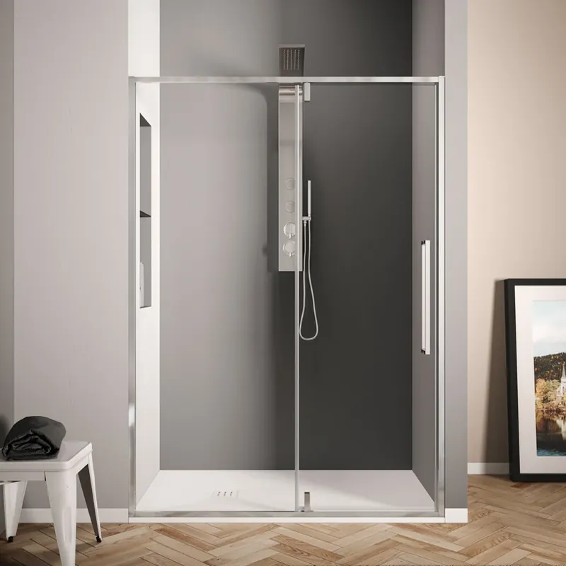 Porta battente box doccia cromato lucido Burano Porta battente box doccia cromato lucido Burano Echome Koop Vandaag