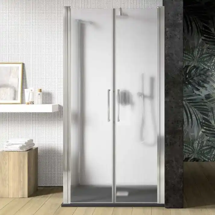 Porta saloon box doccia cristallo crepé Idea Rain Box Porta saloon box doccia cristallo crepé Idea Rain Box Echome Koopje