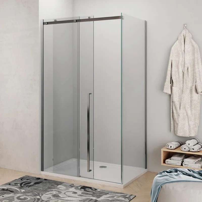 Uitverkoop Parete fissa box doccia inox spazzolato Verona Parete fissa box doccia inox spazzolato Verona Echome