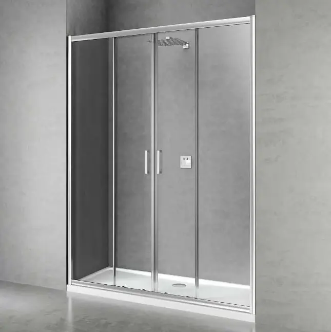 Aanbieding Doppia porta scorrevole Clackbox doccia Facile Rain Box Doppia porta scorrevole Clackbox doccia Facile Rain Box Echome