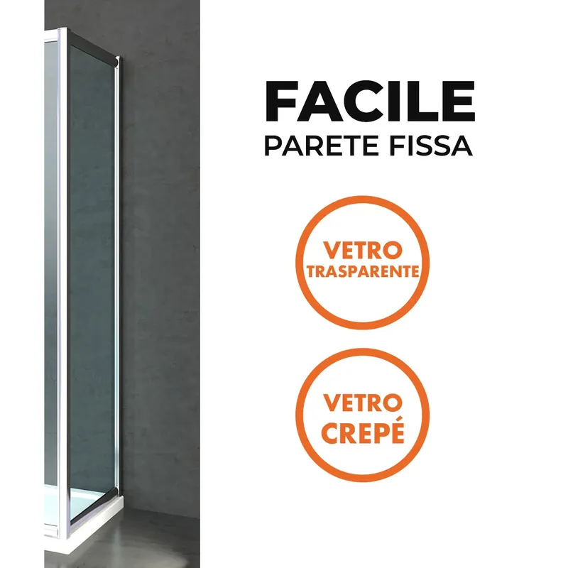 Parete fissa Clackbox doccia Facile Rain Box Parete fissa Clackbox doccia Facile Rain Box Echome Meest Verkocht