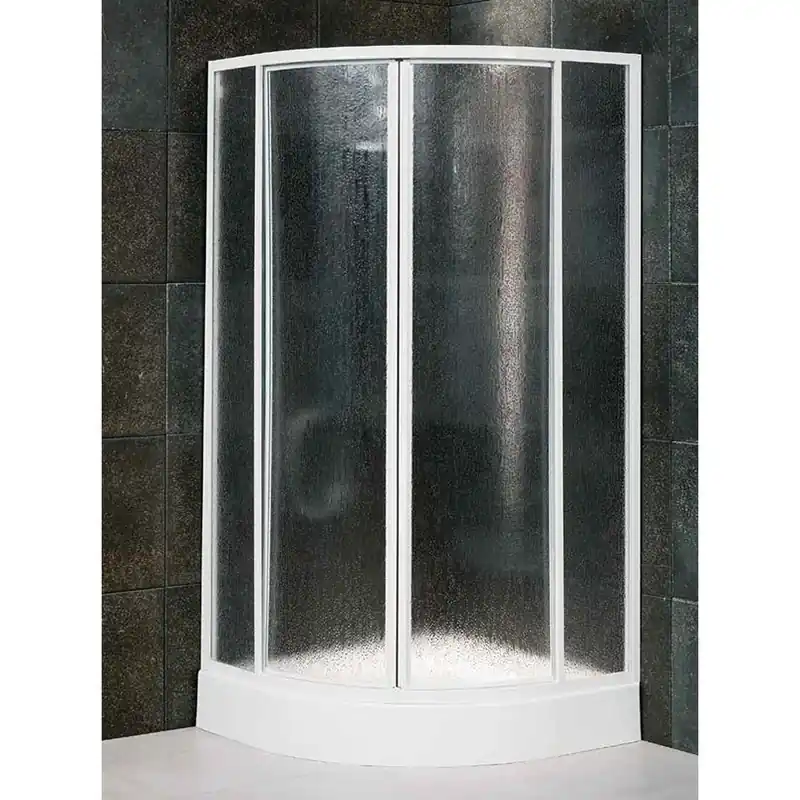 Must-Have Box doccia semicircolare ante scorrevoli bianco Export Emibox Box doccia semicircolare ante scorrevoli bianco Export Emibox Echome