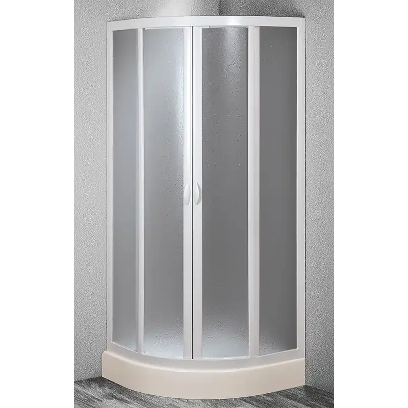 Veilige Betaling Box doccia reversibile semicircolare PVC Smart Forte Box doccia reversibile semicircolare PVC Smart Forte Echome