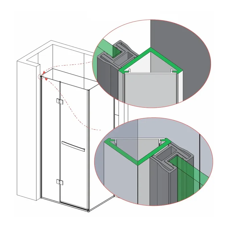 Beste Prijs Profilo angolare fissaggio laterale box doccia Profilo angolare fissaggio laterale box doccia Echome