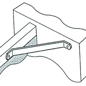 Braccetto alluminio parete fissa box doccia Emibox Braccetto alluminio parete fissa box doccia Emibox Echome Finale Uitverkoop