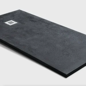 Aanbieding Piatto doccia antracite mineralmarmo Gaia 70x100 cm