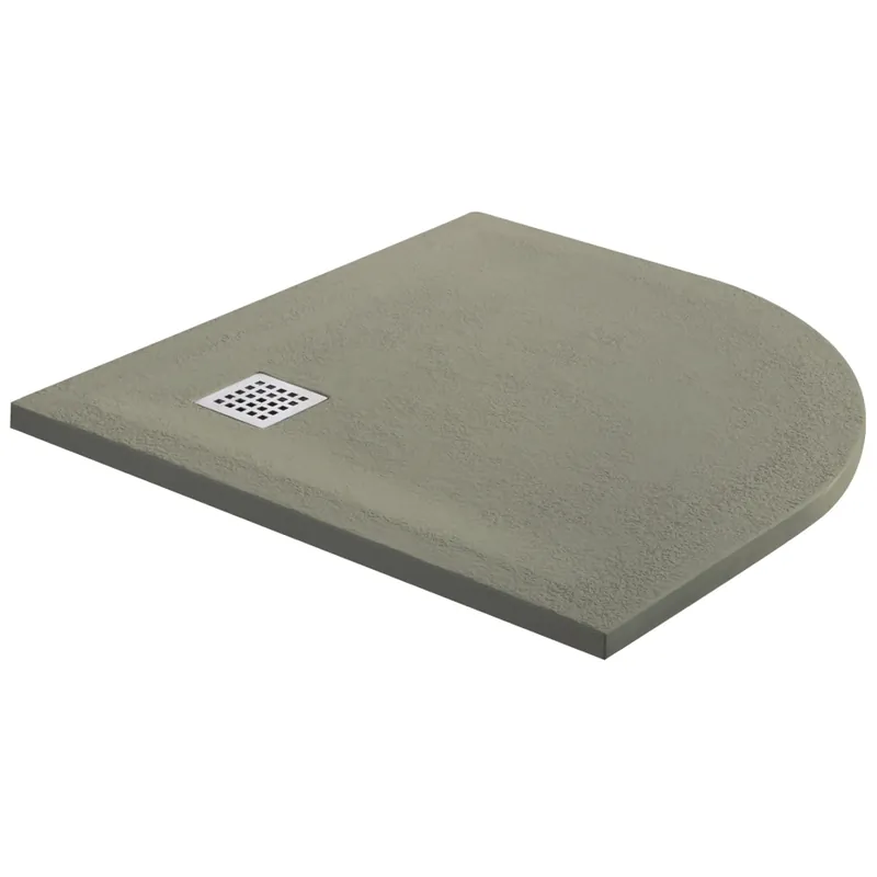 Weekendaanbieding Piatto doccia curvo sabbia mineralmarmo Gaia 80x80 cm