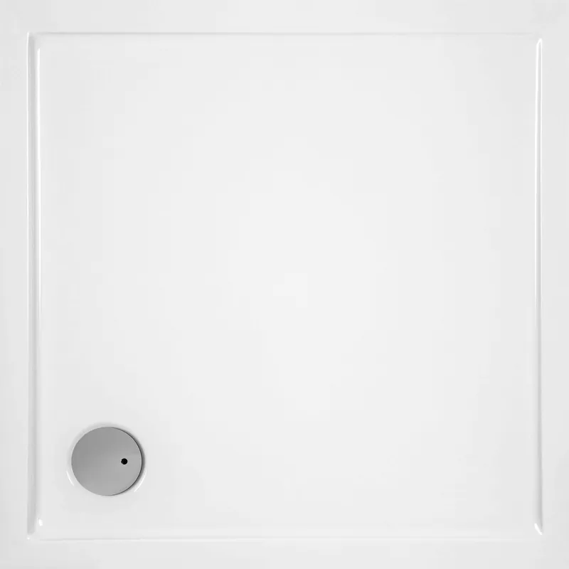 Finale Uitverkoop Piatto doccia bianco lucido quadrato acrilico Cinco Glass 70x70 cm