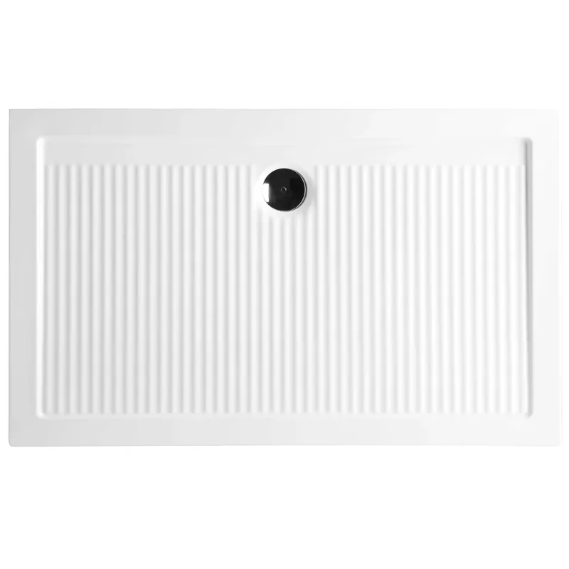 Piatto doccia bianco rettangolare ceramica Ferdy Azzurra 70x100 cm Populair