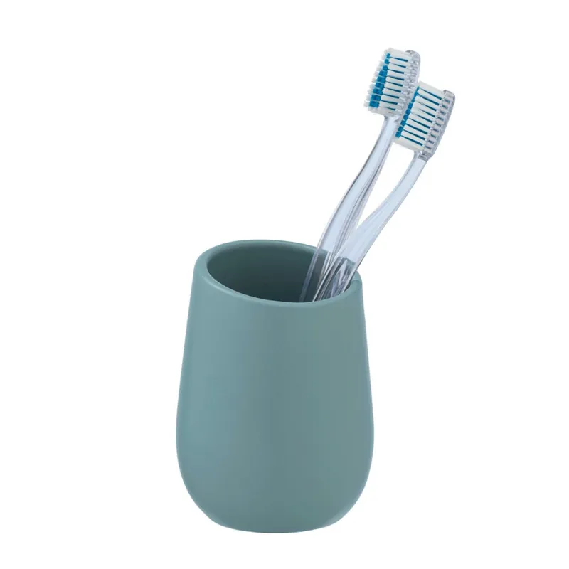 Uitverkoop Porta bicchiere in ceramica blu e grigio satinato Badi Wenko Porta bicchiere in ceramica blu e grigio satinato Badi Wenko Echome