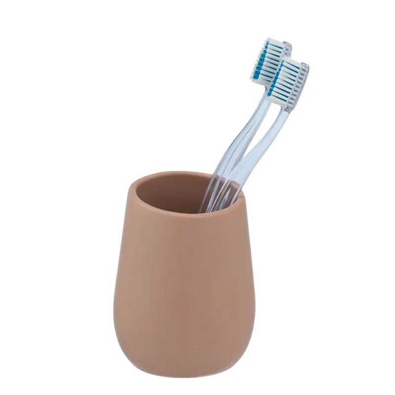 Merkproduct Porta bicchiere in ceramica sabbia satinato Badi Wenko Porta bicchiere in ceramica sabbia satinato Badi Wenko Echome