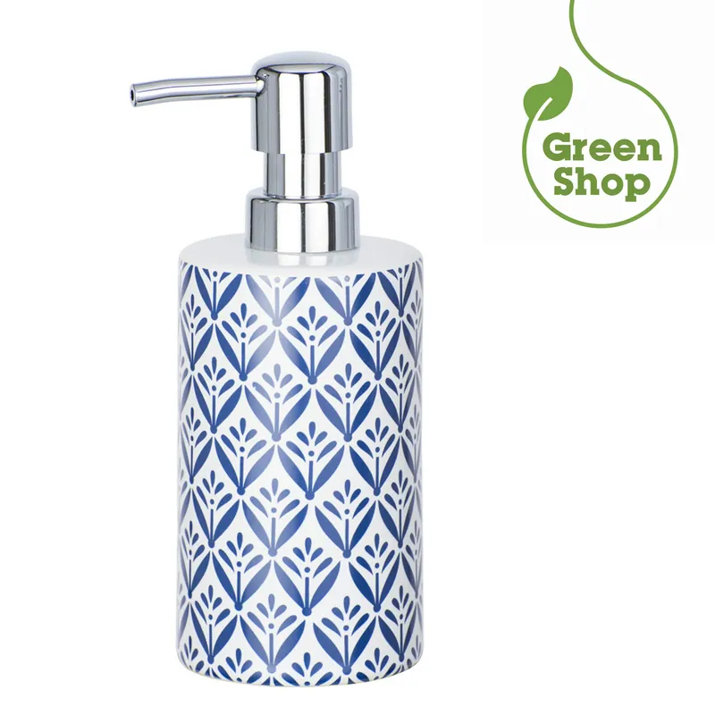 Alleen Vandaag Dispenser bagno in ceramica blu e bianca Lorca Wenko Dispenser bagno in ceramica blu e bianca Lorca Wenko Echome