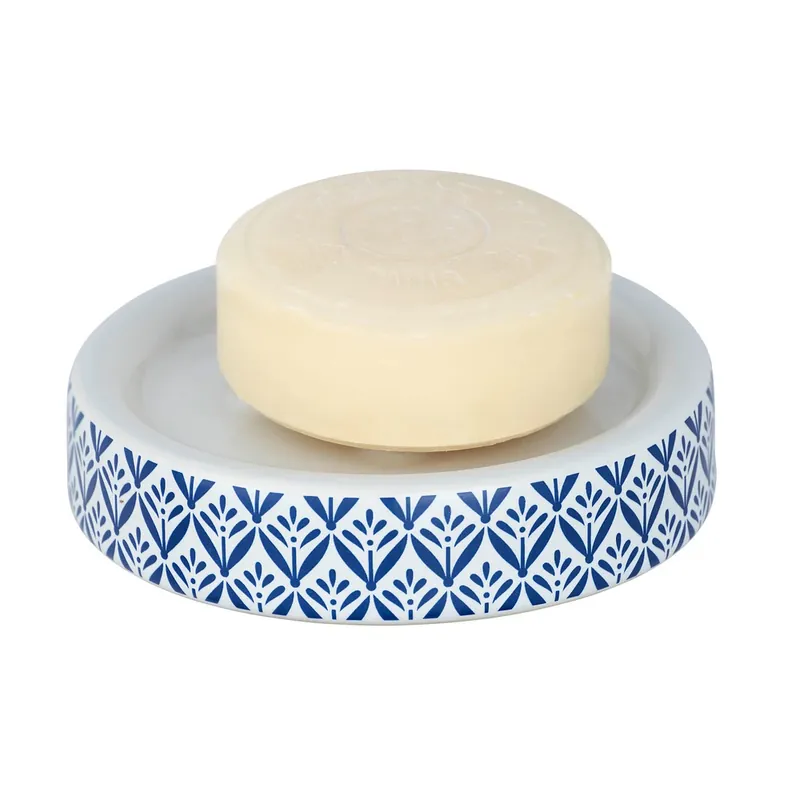 Koopje Porta sapone bagno in ceramica blu e bianca Lorca Wenko Porta sapone bagno in ceramica blu e bianca Lorca Wenko Echome