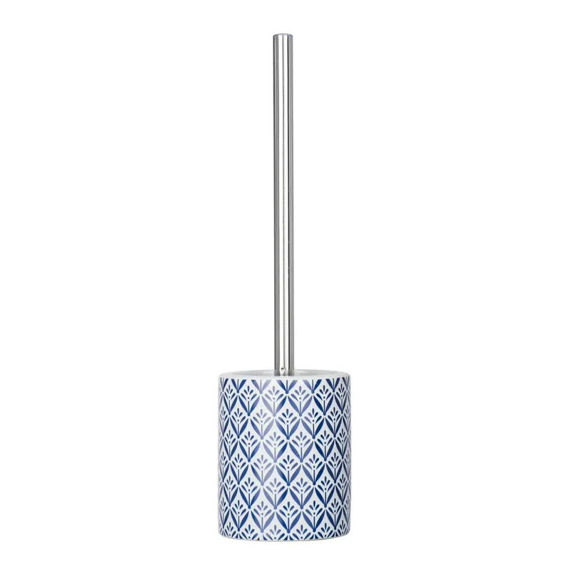 Op = Op Porta scopino bagno in ceramica blu e bianca Lorca Wenko Porta scopino bagno in ceramica blu e bianca Lorca Wenko Echome