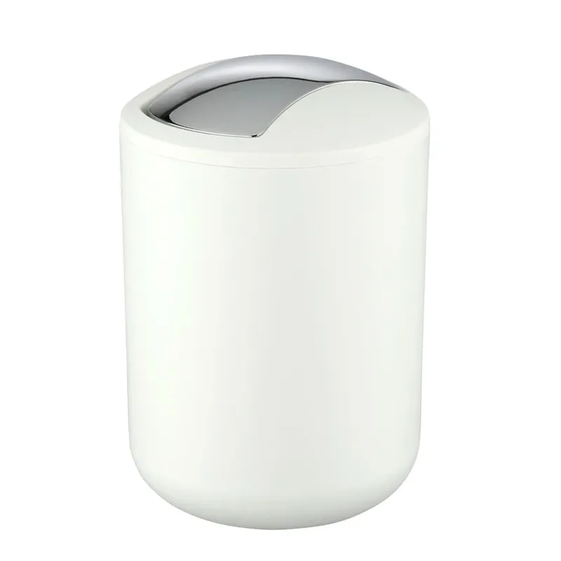 Snelle Levering Porta rifiuti con coperchio basculante in TPE bianco Brasil Wenko Porta rifiuti con coperchio basculante in TPE bianco Brasil Wenko Echome