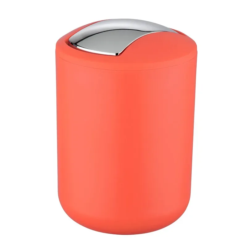Korting Porta rifiuti con coperchio basculante in TPE corallo Brasil Wenko Porta rifiuti con coperchio basculante in TPE corallo Brasil Wenko Echome