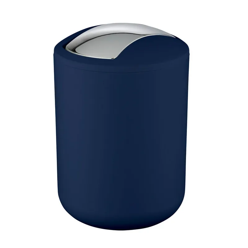 Exclusieve Aanbieding Porta rifiuti con coperchio basculante in TPE blu scuro Brasil Wenko Porta rifiuti con coperchio basculante in TPE blu scuro Brasil Wenko Echome