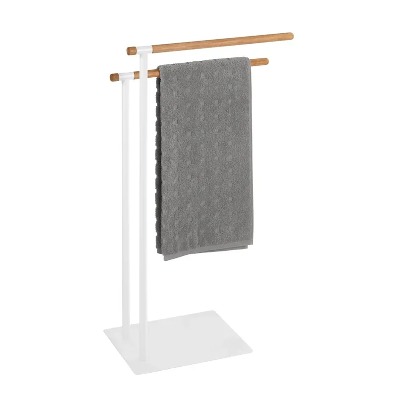Actieprijs Piantana porta asciugamani con 2 bracci in acciaio e legno Macao Wenko Piantana porta asciugamani con 2 bracci in acciaio e legno Macao Wenko Echome