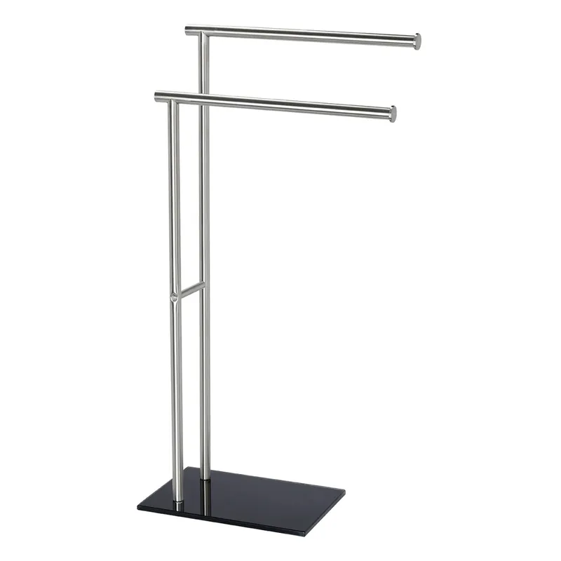 Piantana porta asciugamani con 2 bracci in acciaio e vetro Lima Wenko Piantana porta asciugamani con 2 bracci in acciaio e vetro Lima Wenko Echome Shop Nu